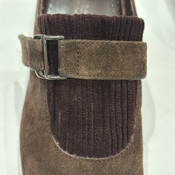 Aquatalia suede brown slide on wedge‎ loafer shoes size 7.5 - Picture 6 of 17